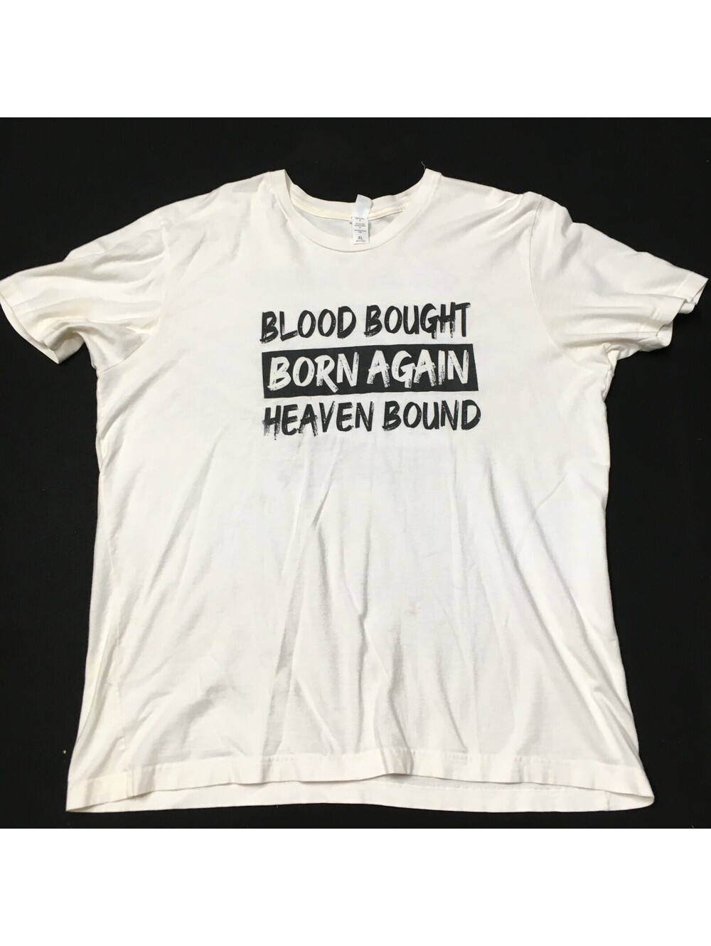 Blood BOUGHT  BORN AGAIN Jesus Religious Size XL
